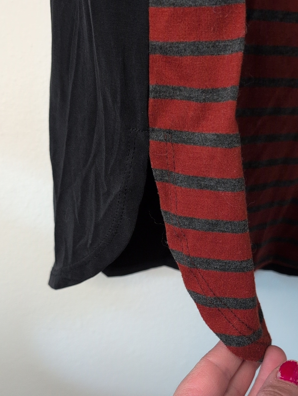 white birch Black Crewneck Long Sleeve Top - Picture 4 of 6